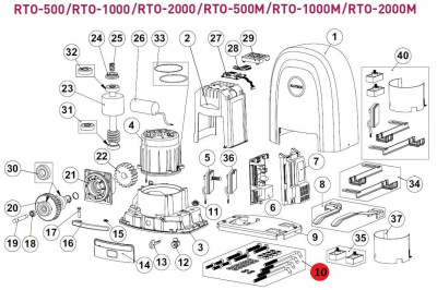 ALUTECH RTO.10-F: Набор метиз для монтажа привода фотография